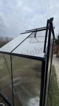 Aranżacja: Mała szklarnia ogrodowa z poliwęglanu 130x190cm czarny stelaż