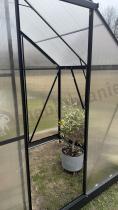 Aranżacja: Mała szklarnia ogrodowa z poliwęglanu 130x190cm czarny stelaż
