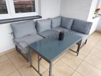 Aranżacja: Mały narożnik ogrodowy modułowy z wysokim stołem 120x60cm Trapeno 4 moduły
