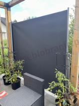 Aranżacja: Markiza boczna tarasowa zwijana z kasetą aluminiowa Kira 200x300 Graphite