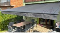 Aranżacja: Markiza tarasowa 450x300 Lea grafitowa - aluminium