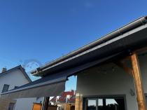 Aranżacja: Markiza tarasowa automatyczna 450x300 Lea grafitowa - aluminium