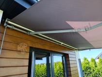 Aranżacja: Markiza tarasowa automatyczna 500x300 Lea - aluminiowy stelaż - Szary