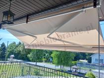Aranżacja: Markiza tarasowa Lea 395x300 Kremowa - aluminium
