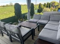 Aranżacja: Meble aluminiowe na taras - narożnik z fotelami - Calamba Corner - Light Grey