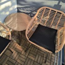 Aranżacja: Meble na balkon w bloku z technorattanu boho Torgiano Balcony