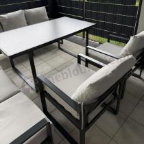 Aranżacja: Meble na taras dla 8 osób ze stołem 160 cm ze szklanym blatem - Panaon Grande Elite LB
