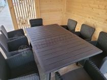 Aranżacja: Meble na taras Kantara Comfort 8 foteli z rozkładanym stołem obiadowym 160-240 cm