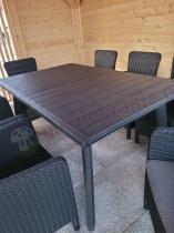 Aranżacja: Meble na taras Kantara Comfort 8 foteli z rozkładanym stołem obiadowym 160-240 cm