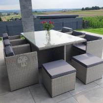 Aranżacja: Meble na taras technorattan składane w kostkę Pavolo Double Grey