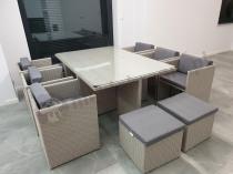 Aranżacja: Meble na taras technorattan składane w kostkę Pavolo Double Grey