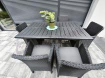 Aranżacja: Meble obiadowe do ogrodu Kantara Comfort 6 foteli ze stołem rozkładanym 160-240 cm