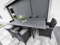 Aranżacja: Meble obiadowe do ogrodu Kantara Comfort 6 foteli ze stołem rozkładanym 160-240 cm