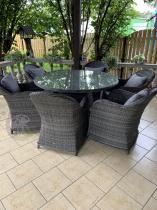Aranżacja: Meble obiadowe na taras Altito Sei Dining Dark Grey & Blue Grey