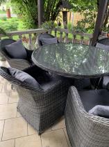 Aranżacja: Meble obiadowe na taras Altito Sei Dining Dark Grey & Blue Grey