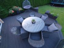 Aranżacja: Meble obiadowe na taras Altito Sei Dining Dark Grey & Blue Grey