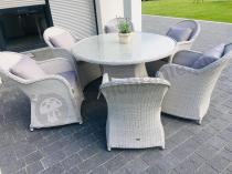 Aranżacja: Meble obiadowe na taras Altito Sei Dining Off-White & Taupe