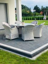 Aranżacja: Meble obiadowe na taras Altito Sei Dining Off-White & Taupe