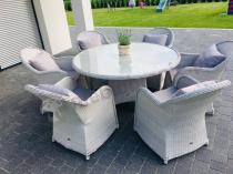 Aranżacja: Meble obiadowe na taras Altito Sei Dining Off-White & Taupe