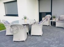 Aranżacja: Meble obiadowe na taras Altito Sei Dining Off-White & Taupe