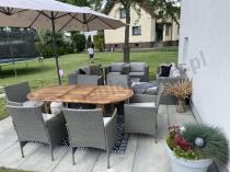 Aranżacja: Meble ogrodowa dla 10 osób z rozkładanym stołem AK19FT64 Grey Ivory