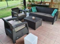 Aranżacja: Meble ogrodowe 5 osobowe ze skrzynią stolikiem Corfu Set Box Max
