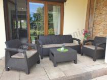 Aranżacja: Meble ogrodowe Corfu Set Max Brąz Taupe Curver