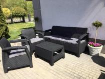Aranżacja: Meble ogrodowe Corfu Set Max Grafit Szare Keter
