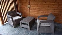 Aranżacja: Meble ogrodowe Corfu Weekend Cappuccino meble na balkon