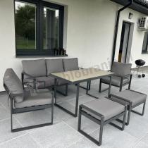 Aranżacja: Meble ogrodowe metalowe z wysokim stołem 140x70 - Panaon Dining