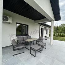 Aranżacja: Meble ogrodowe metalowe z wysokim stołem 140x70 - Panaon Dining