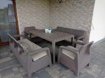 Aranżacja: Meble ogrodowe obiadowe Corfu Fiesta Max Cappuccino