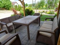Aranżacja: Meble ogrodowe obiadowe Corfu Fiesta Max Cappuccino