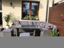 Aranżacja: Meble ogrodowe obiadowe technorattan Cofete Dark Grey