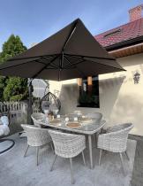 Aranżacja: Meble ogrodowe technorattan 6 krzeseł i stół Cioso Dining 6+1 - Creme