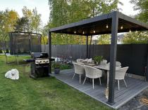 Aranżacja: Meble ogrodowe technorattan 6 krzeseł i stół Cioso Dining 6+1 - Creme