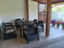 Aranżacja: Meble ogrodowe z 6 fotelami i dużym stołem 160x95cm Corfu Fiesta CM6 Brązowe