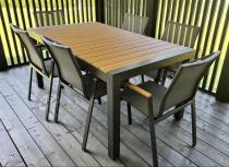 Aranżacja: Meble ogrodowe z aluminium - stół 210cm i 12 krzeseł - Tanami Marla Antracite