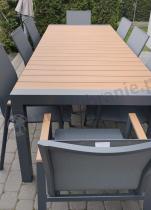 Aranżacja: Meble ogrodowe z aluminium - stół 210cm i 12 krzeseł - Tanami Marla Antracite
