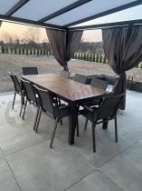 Aranżacja: Meble ogrodowe z aluminium - stół 210cm i 12 krzeseł - Tanami Marla Antracite