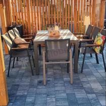 Aranżacja: Meble ogrodowe z aluminium - stół 210cm i 12 krzeseł - Tanami Marla Antracite