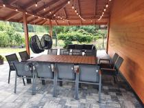 Aranżacja: Meble ogrodowe z aluminium - stół 210cm i 12 krzeseł - Tanami Marla Antracite