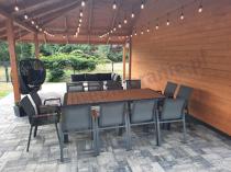 Aranżacja: Meble ogrodowe z aluminium - stół 210cm i 12 krzeseł - Tanami Marla Antracite