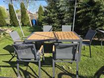 Aranżacja: Meble ogrodowe z aluminium - stół 210cm i 12 krzeseł - Tanami Marla Antracite