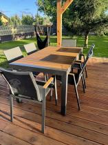 Aranżacja: Meble ogrodowe z aluminium - stół 210cm i 12 krzeseł - Tanami Marla Antracite