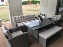 Aranżacja: Meble Ogrodowe z technorattanu Topiano Medio Grey & Ivory