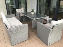 Aranżacja: Meble Ogrodowe z technorattanu Topiano Medio Grey & Ivory