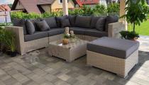 Aranżacja: Meble technorattan do ogrodu NILAMITO IX Light Grey