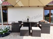 Aranżacja: Meble technorattanowe kostka 8+1 Cubioso Double Brown & Beige