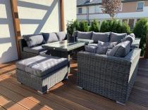 Aranżacja: Meble wypoczynkowe na taras LIGURITO X Plus Dark Grey + fotel